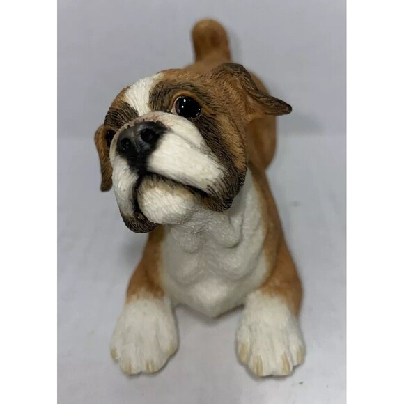 Country Artists Puppies Dog Figurine Bulldog Puppy Hand Painted Home Decor NEW - Picture 2 of 12